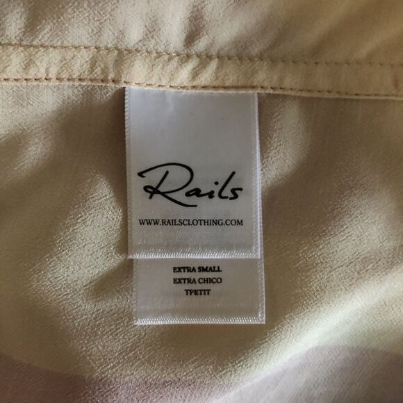 Rails NWT Women's Pacific Stripe Thea Tie Front Short Sleeve Top Size XS - Picture 8 of 12